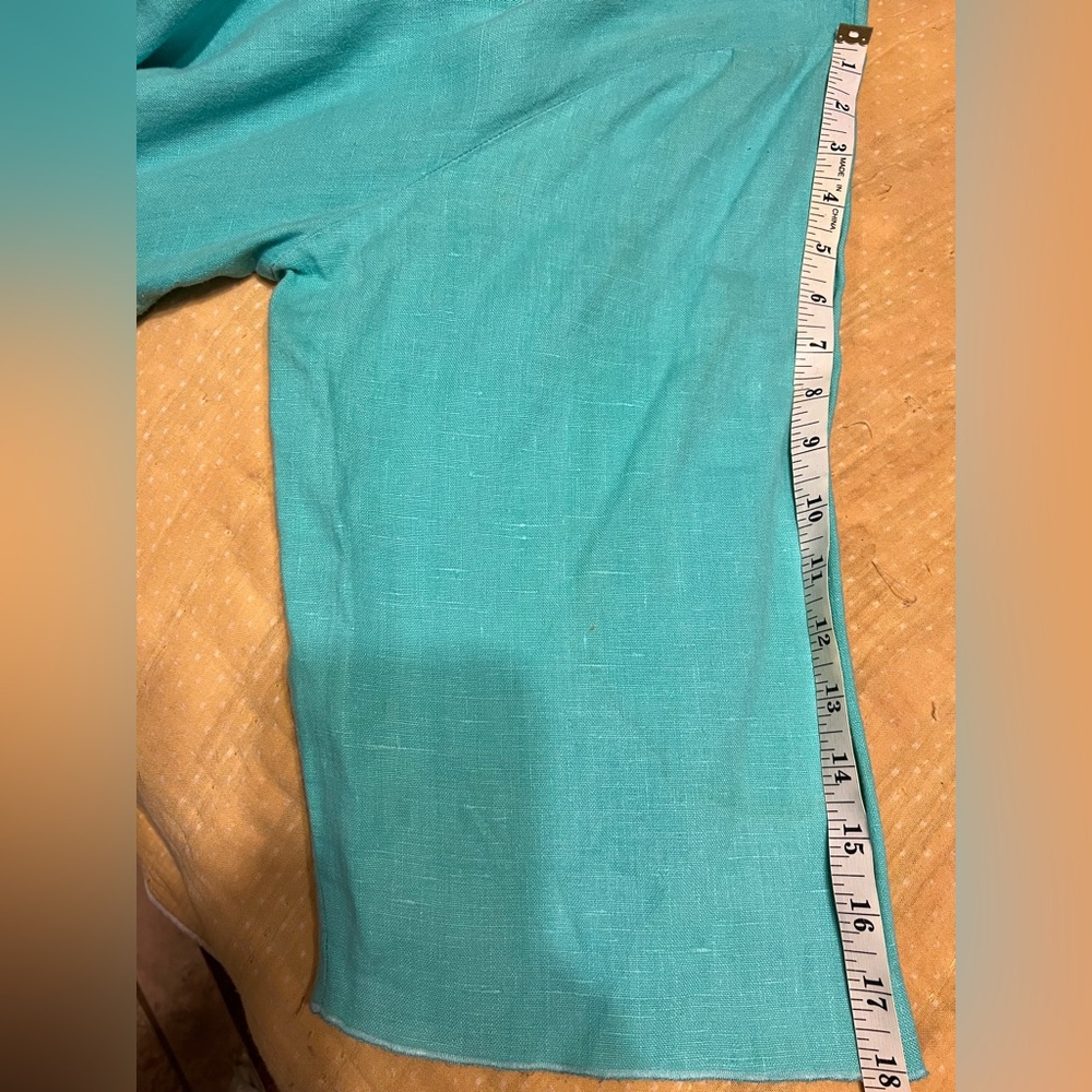 Heart’s Desire by Mary Grace Coastal Blue Ruffle Tunic Shirt Lagenlook XL - Picture 11 of 15